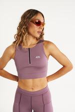 RACE ZIPPER CROP TOP GLOW