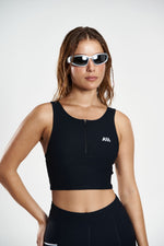 RACE ZIPPER CROP TOP