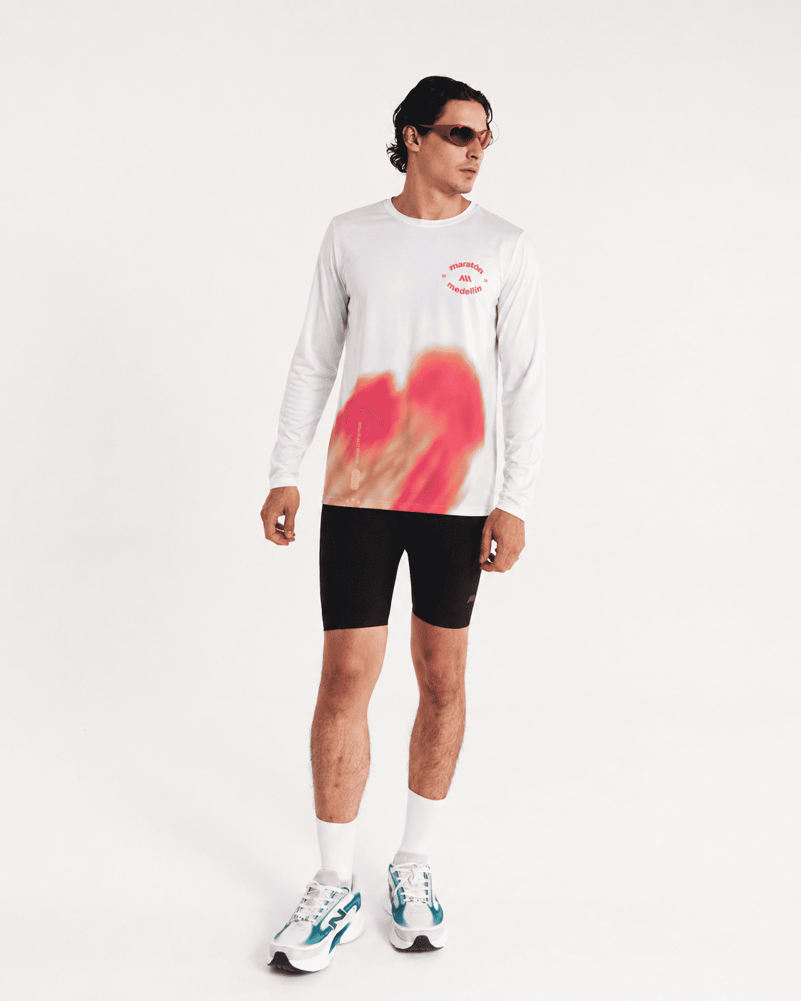 HYPER SPEED LONG TEE HOMBRE BLANCO | MARATON MEDELLIN 2026
