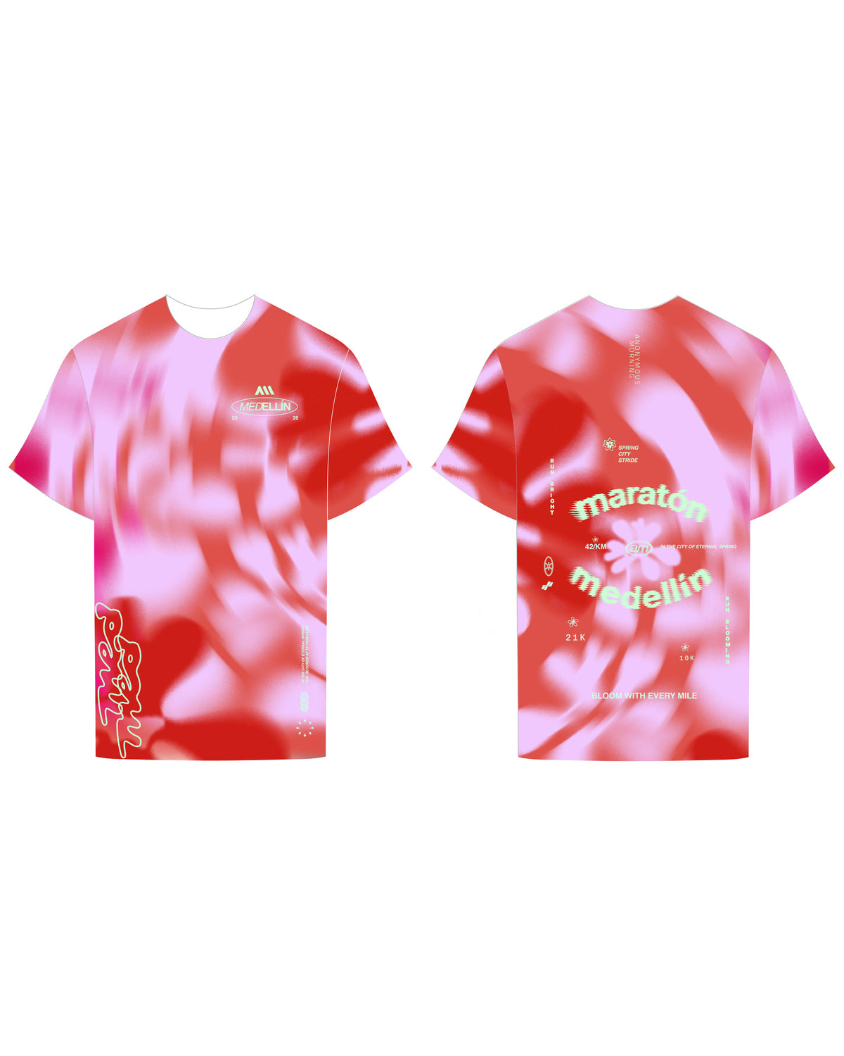 HYPER SPEED TEE MUJER ROJA | MARATON MEDELLIN 2026