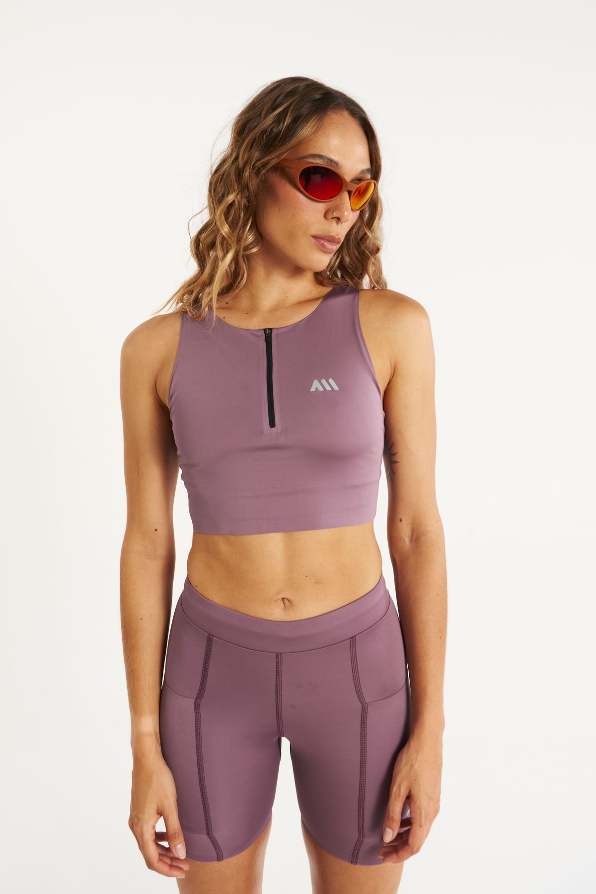 RACE ZIPPER CROP TOP GLOW
