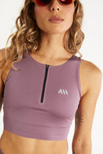 RACE ZIPPER CROP TOP GLOW