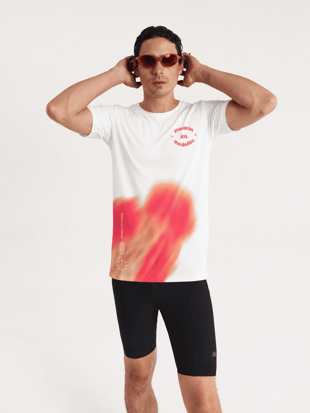 HYPER SPEED TEE HOMBRE BLANCA | MARATON MEDELLIN 2026