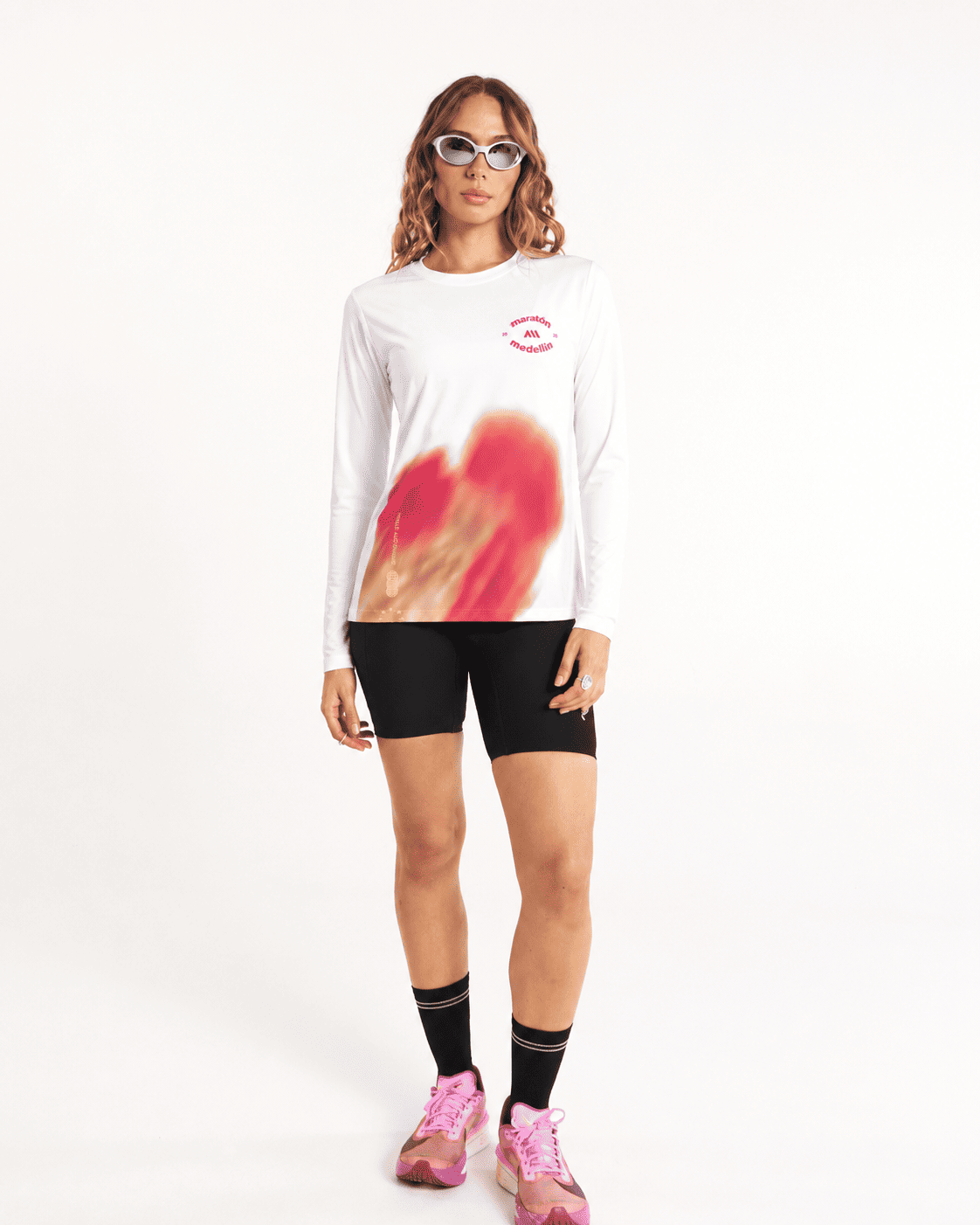 HYPER SPEED LONG TEE MUJER BLANCO | MARATON MEDELLIN 2026